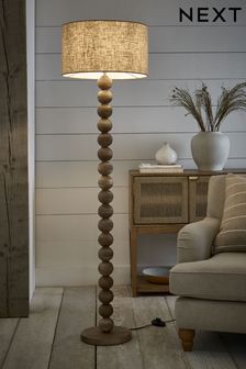 Natural Palmer Wood Floor Lamp (U14129) | £199