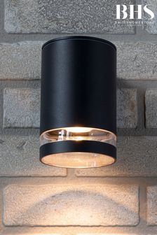 BHS Black Lens Single Outdoor Light