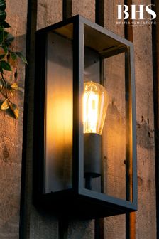 BHS Black Minerva Outdoor Wall Light (U14726) | £45