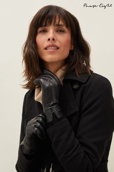 Phase Eight Black Marie Leather Gloves