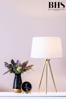BHS Brass Tristan Large Table Lamp