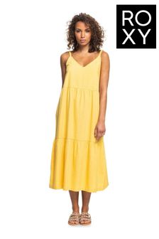 Roxy Womens Yellow Midi Dress