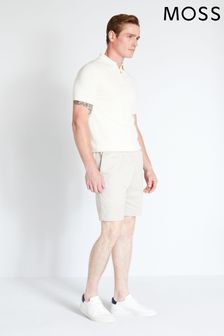 Moss Beige Chino Stretch Waistband Shorts