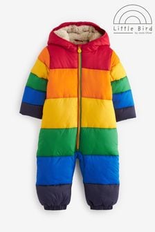 Little Bird by Jools Oliver Rainbow Colourblock Shower Resistant Snowsuit (U15974) | £38 - £40