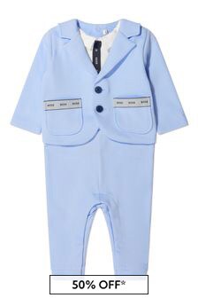 Boss Kidswear Baby Boys Milano Suit All-In-One in Blue