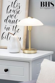 BHS Brass Archie Touch Lamp