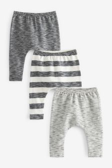 Grey Stripe 3 Pack Baby Leggings (U16857) | £12 - £14
