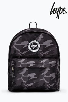 Hype Black and Grey Mono Camo Backpack