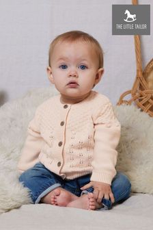 The Little Tailor Pink Pointelle Cardigan