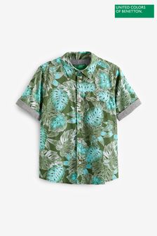 Benetton Green Jungle Print Shirt