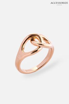 Accessorize Gold-Plated Heirloom Link Ring