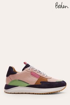 Boden Pink Colourblock Trainers