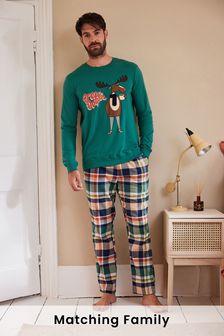 Check Matching Family Mens Festive Friend Pyjamas (U17912) | £34