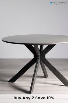Bentley Designs Grey Hirst Painted Tempered Glass Dining Table