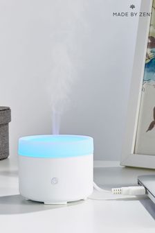 Made by Zen Liv White Portable USB Aroma Diffuser with Travel Bag