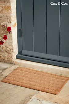 Cox & Cox Natural Medium Embossed Stripe Doormat