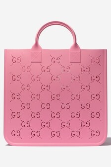 GUCCI Kids Girls GG Rubber Tote Bag in Pink