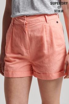 Superdry Studios Orange Linen Shorts