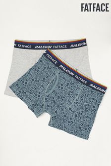 FatFace 2 Pack Raleigh Blue Boxers
