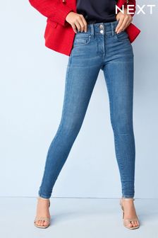 Smoky Dark Blue Lift, Slim And Shape Skinny Jeans (U19669) | £48