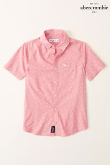 Abercrombie & Fitch Pink Short Sleeve Shirt