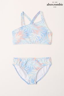Abercrombie & Fitch Blue Tie Dye Asymmetric Bikini Set