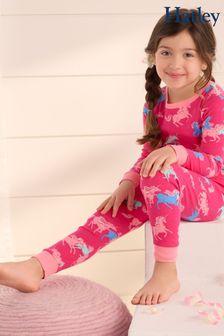Hatley Pink Frolicking Unicorns Organic Cotton Pyjama Set