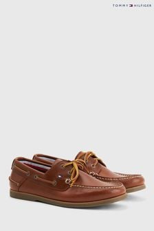 Tommy Hilfiger Purple Classic Leather Boat Shoes