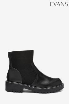 Evans Tammy Black Ankle Boots