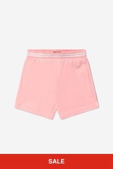 Moschino Kids Baby Girls Cotton Teddy Logo Shorts in Pink
