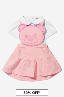 Moschino Kids Baby Girls Cotton T-Shirt & Skirt Set in Pink