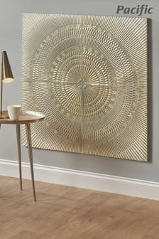 Pacific White Antiqued Metal Wall Art