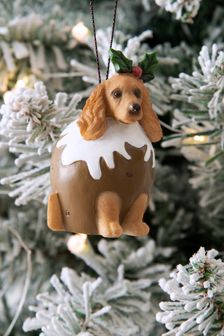 Natural Spaniel Dog Christmas Bauble (U23858) | £5