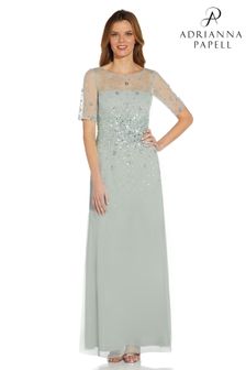 Adrianna Papell Beaded Illusion Gown (U24577) | £170