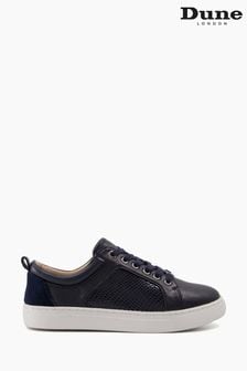 Dune London Blue Estee Mixed-Material Trainers