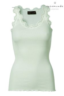 Rosemunde Green Silk And Cotton Lace Top