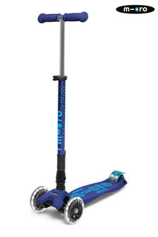 Micro Scooters Navy Maxi Foldable LED Scooter