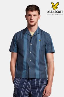 Lyle & Scott Blue Vertical Stripe Resort Shirt