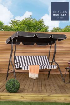 Charles Bentley Grey Outdoor 2 Seater Garden Swing Seat (U26415) | £130