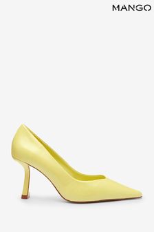 Mango Yellow Heel Leather Shoes