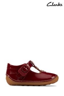 clarks red clogs