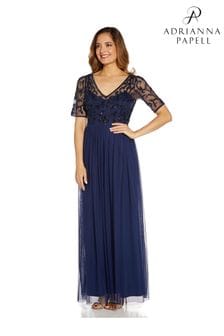 Adrianna Papell Papell Studio Beaded Mesh Covered Gown (U27887) | £160