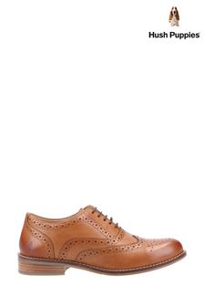 Hush Puppies Tan Brown Natalie Lace Shoes