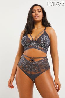 Figleaves Curve Grey Amore Matching Deep Brazilian Briefs