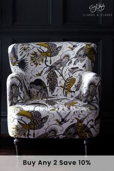 Emma Shipley Gold Dalston Audubon Velvet Chair