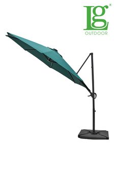 LG Outdoor Maple 3.0m Solar Powered Cantilever Parasol - Green