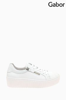 Gabor Dolly White Leather Trainers