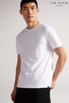 Ted Baker Hawking White Short Sleeve Plain T-Shirt