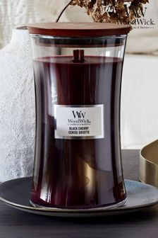 Woodwick Red Large Hourglass Black Cherry Candle