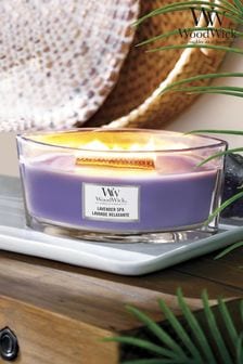 Woodwick Purple Ellipse Lavender Spa Scented Candle